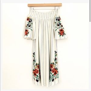 Zara trf Collection Embroidered Dress